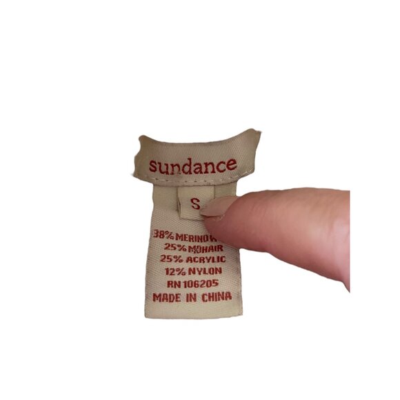 Sundance Plaid Wool Blend Turtleneck Chunky Sweater Gray Size S Coastal Bohemian - Picture 3 of 12